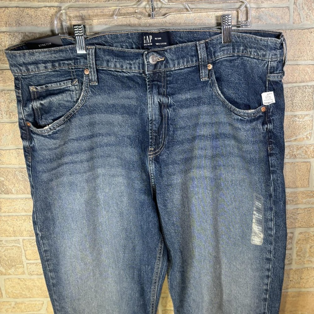 NWT GAP Denim 90's‎ Loose Mid Rise Size 18/34